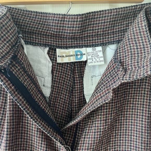 Vintage Herringbone High Waist Tailored Pleated Shorts Eclectic Grandpa - Picture 3 of 7